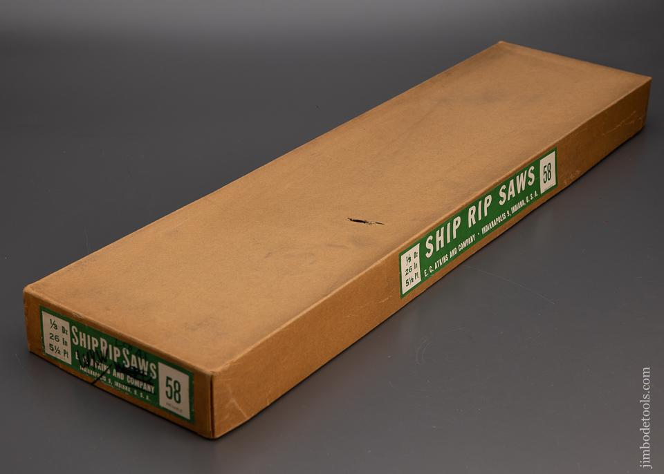 Dead Mint in Box ATKINS No. 58 Rip Hand Saw - 100734