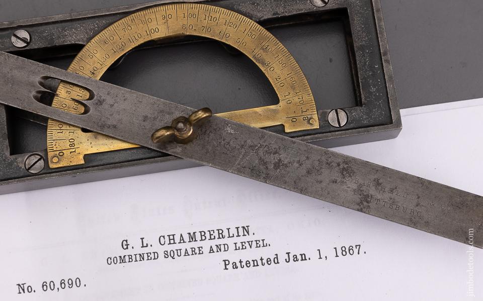 Rare BATCHELDER Inclinometer Level CHAMBERLAIN Patent - 100954