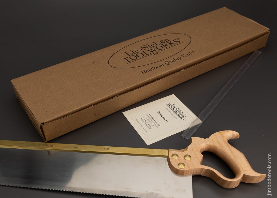 Mint LIE NIELSEN 16 Inch Tenon Saw Mint in Box Unused - 101526