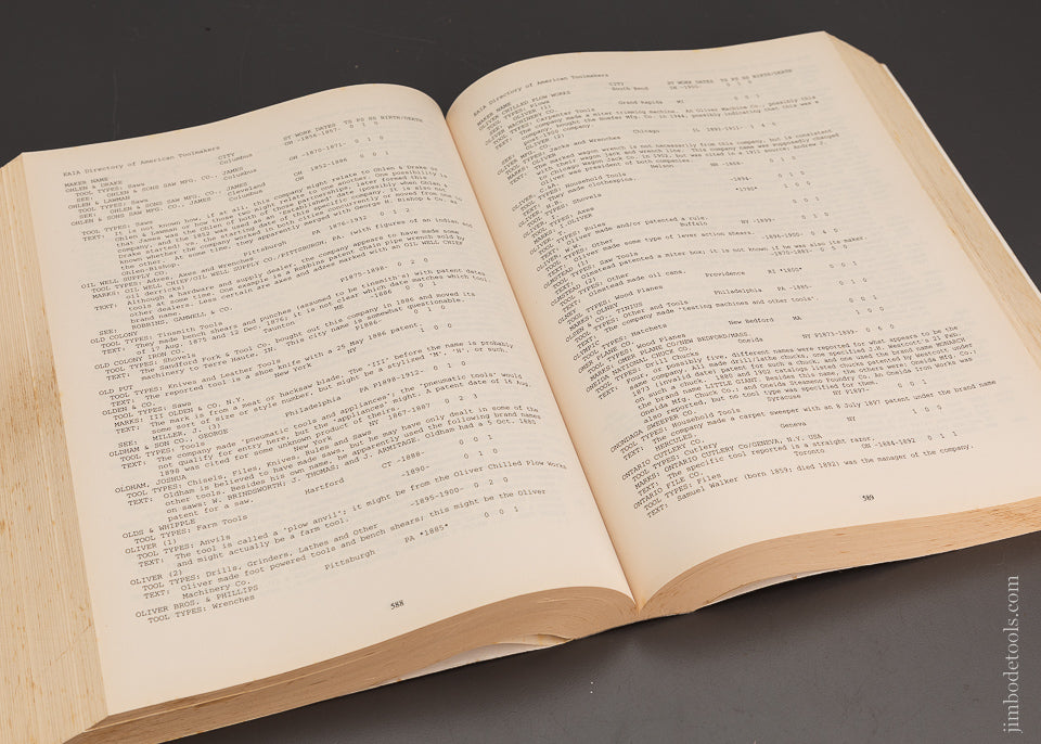 BOOK: Directory of American Toolmakers EAIA - 103188