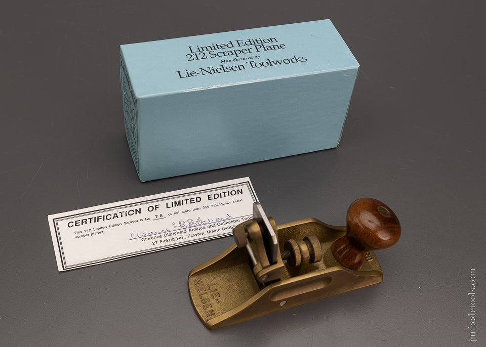 LIE NIELSEN No. 212 Scraper Plane in Box Limited Edition - 104522