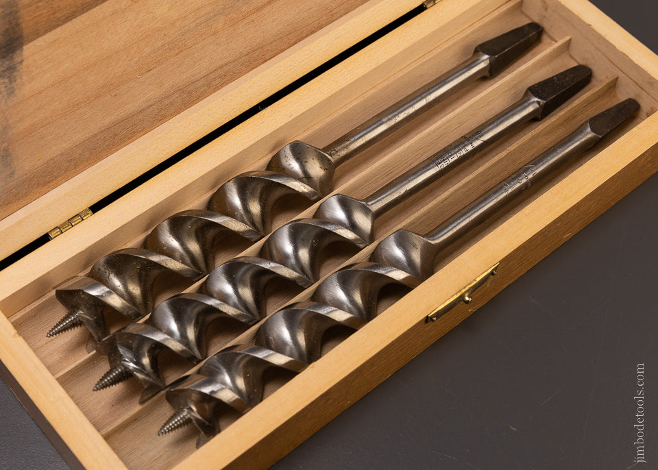 Complete Extra Fine Set of 13 RUSSELL JENNINGS Auger Bits in Original 3 Tiered Box - 107273