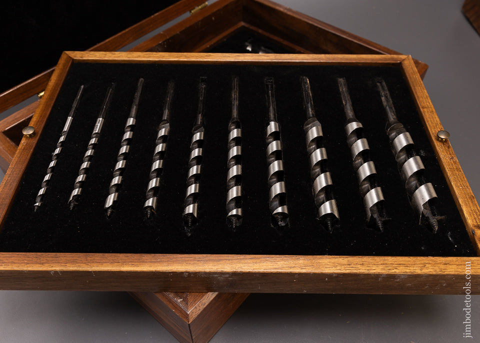 Beautiful BRIDGE CITY TOOL WORKS MILLENNIUM BRACE & 17 Bits MINT! In Their Original Walnut Presentation Boxes - 108580
