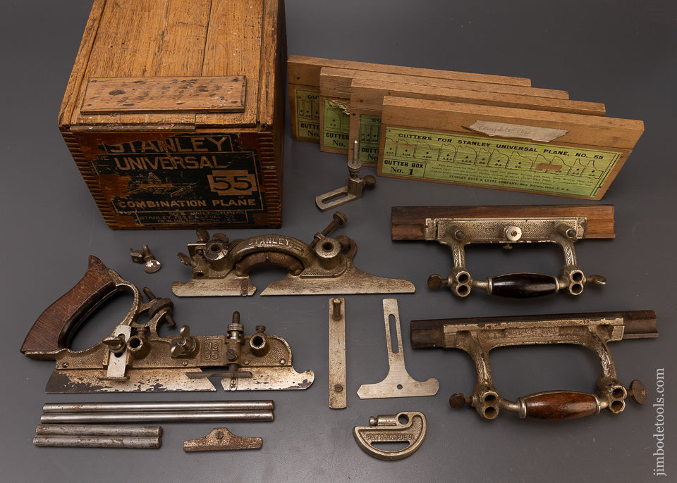 STANLEY No. 55 Type 1 Combination Plane 100% Complete in Original Box - 108721