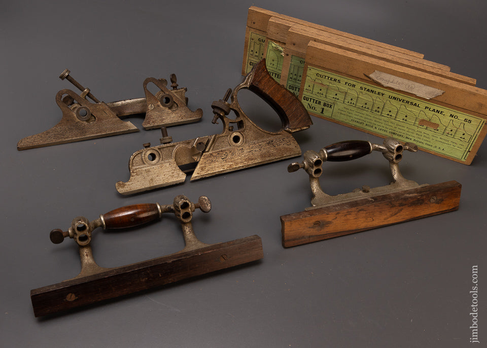 STANLEY No. 55 Type 1 Combination Plane 100% Complete in Original Box - 108721