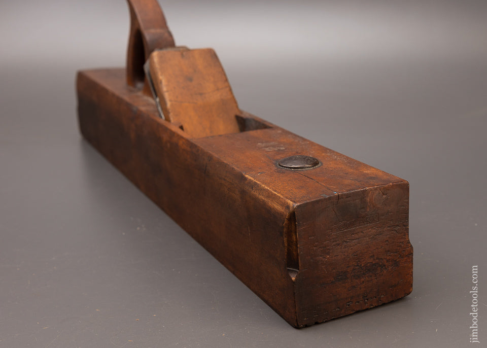 Very Rare 18th Century Jointer Plane by G.G. CLARK 24 Inch Yellow Birch - 111238