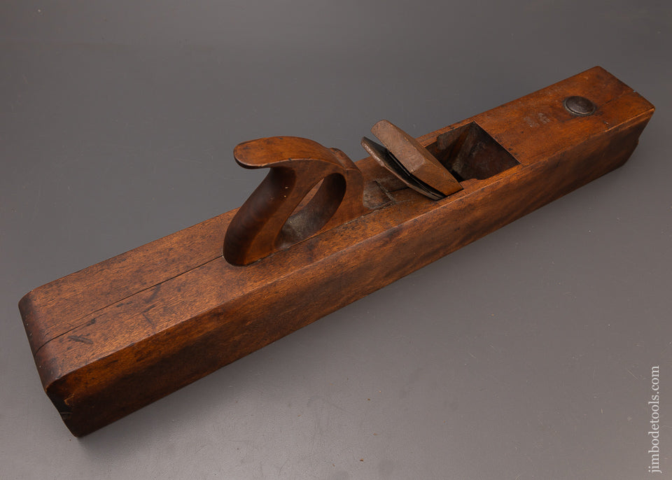 Very Rare 18th Century Jointer Plane by G.G. CLARK 24 Inch Yellow Birch - 111238