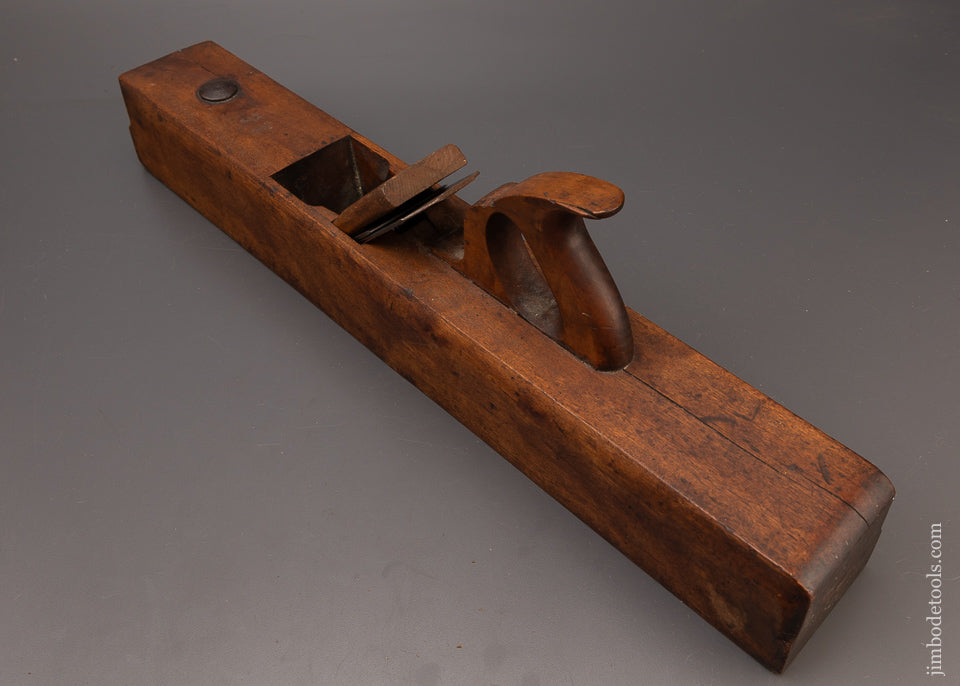 Very Rare 18th Century Jointer Plane by G.G. CLARK 24 Inch Yellow Birch - 111238
