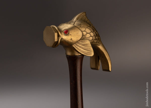 PAUL HAMLER Miniature Fish Head Hammer with Glass Eyes - 111430
