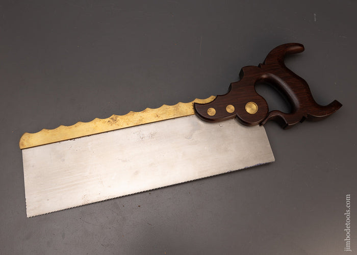 Wild & Fancy Rosewood Handled Triple Cove Brass Back Saw - 111452