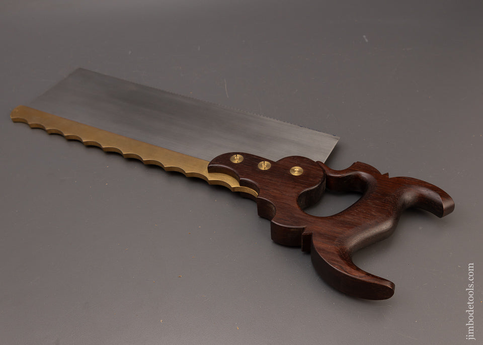 Wild & Fancy Rosewood Handled Triple Cove Brass Back Saw - 111452