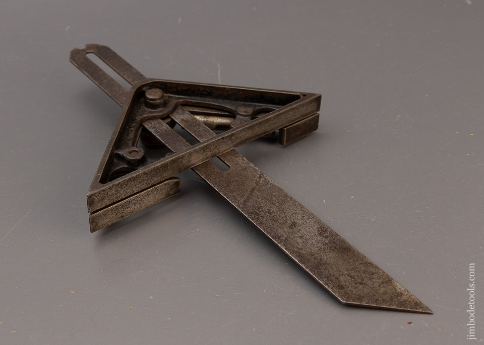 Rare STILWELL PATENT Combination Bevel, Level, Protractor, Square - 111621