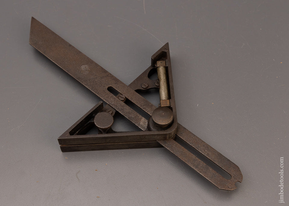 Rare STILWELL PATENT Combination Bevel, Level, Protractor, Square - 111621