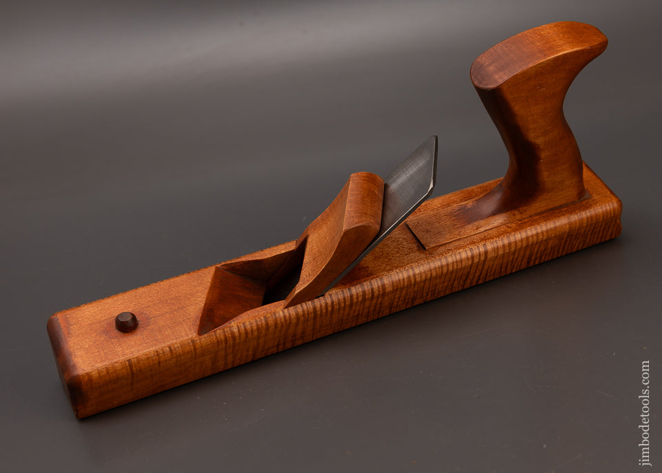 Rare & Mint & Unused LEON ROBBINS Tiger Maple Panel Raiser Plane LEFT Handed! - 111815