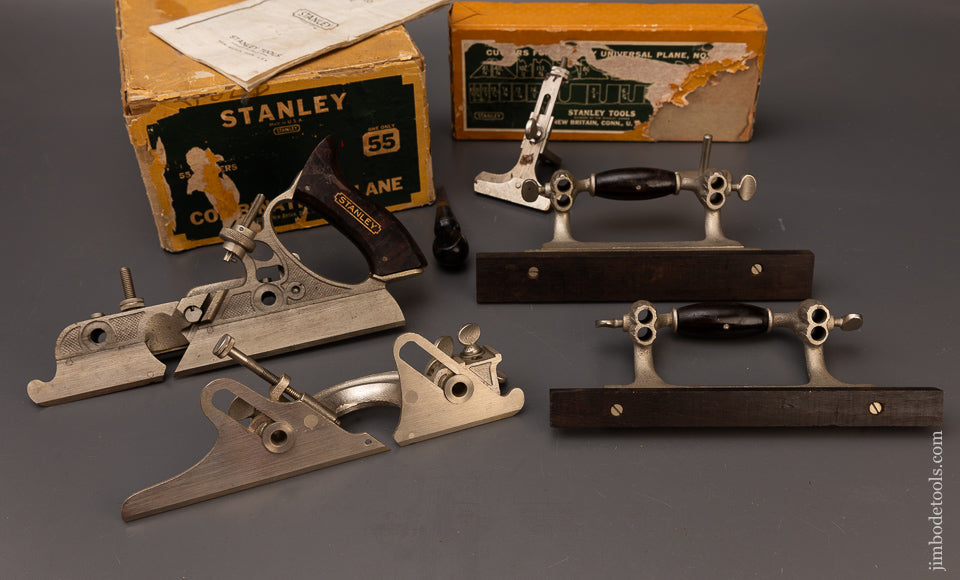 Mint Unused 100% Complete STANLEY No. 55 Combination Plane in Original Box - 111855