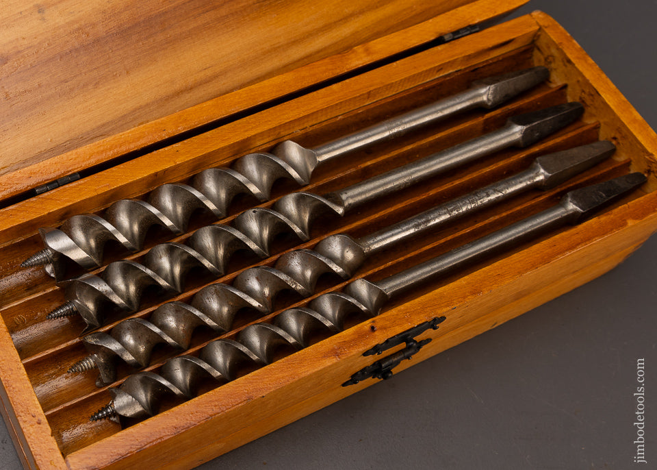 Fine Complete Set of 13 RUSSELL JENNINGS Auger Bits in Original Three Tiered Box - 111881
