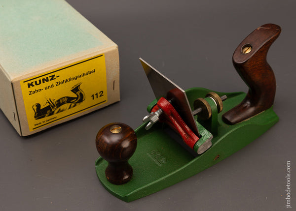 KUNZ No. 112 Scraper Plane Mint in Box - 111895 – Jim Bode Tools