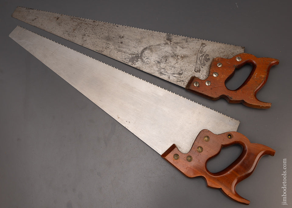 Great Pair of DISSTON D-23 Hand Saws Rip & Crosscut - 111929