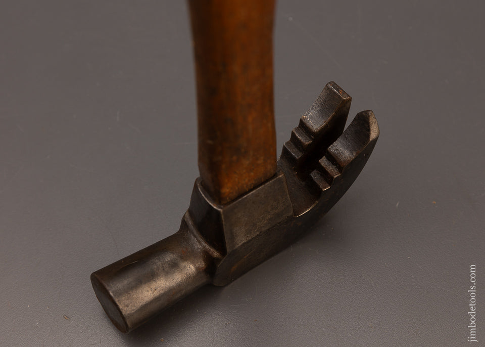 Rare SIGNED J.H. HEBBLETHWAITE PATENT Combined Hammer, Wrench & Staple Puller with ATHAT Logo - 112286