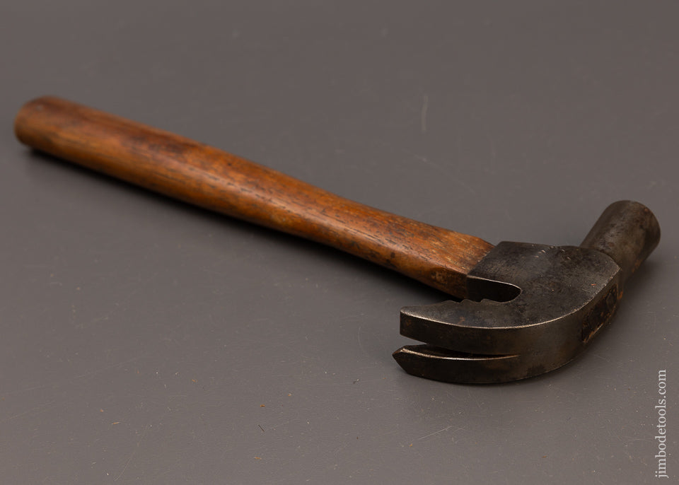 Rare SIGNED J.H. HEBBLETHWAITE PATENT Combined Hammer, Wrench & Staple Puller with ATHAT Logo - 112286