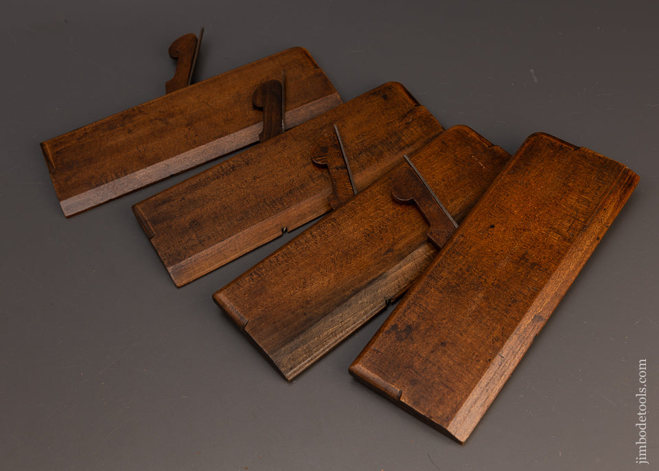 Fine Set of 4 18th Century Hollow & Round Planes No. 1 & No. 3 Pairs by GABRIEL - 112365