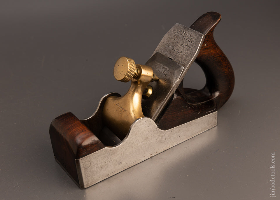 Fine SPIERS Dovetailed Rosewood Infill Smooth Plane with Rare D Handle - 112448