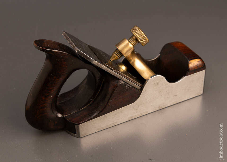 Fine SPIERS Dovetailed Rosewood Infill Smooth Plane with Rare D Handle - 112448