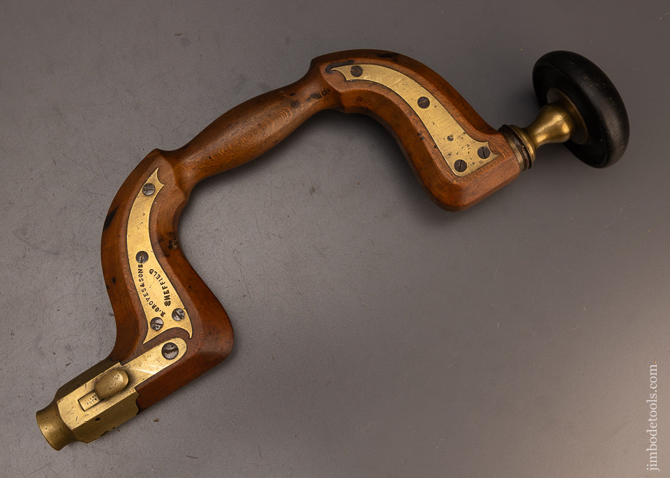 Extra Fine Patent Lever Pad English Plated Bit Brace by R. GROVES - 112489