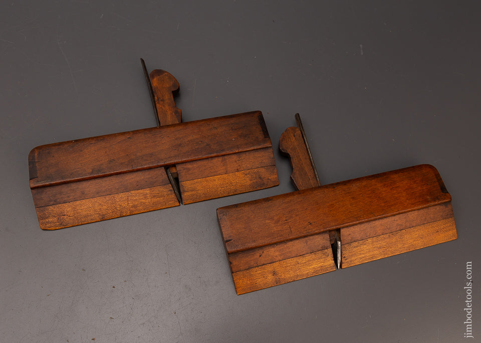 TUCKER LONDON 1867-70 Fine Pair of Side Rabbet Planes with Unusual Keyed Boxing - 112696