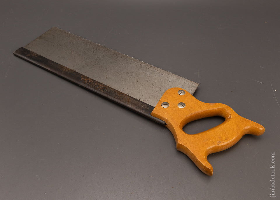 Unused-New-Old-Stock-BLUE-GRASS-14-Inch-Back-Saw-Straight-&-Sharp-117242