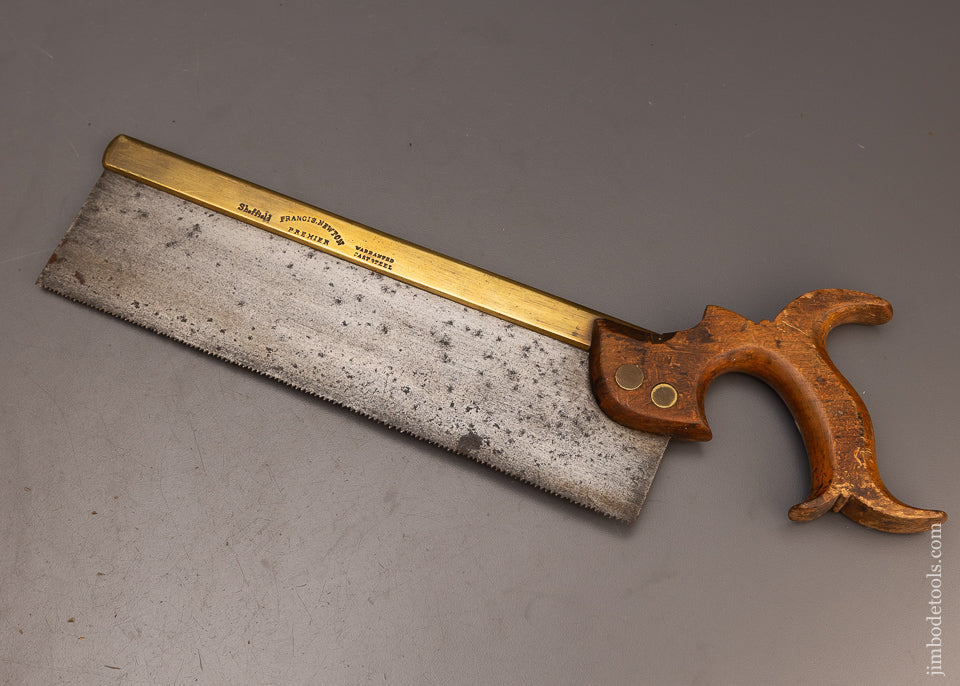 Awesome Open Tote Brass Back Saw by FRANCIS NEWTON 1849-64 - 112747