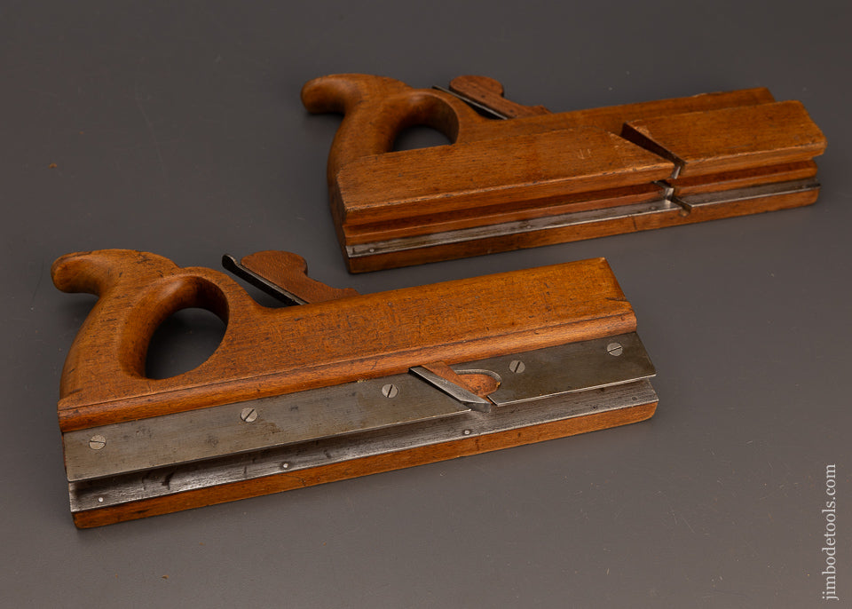Fine Pair of Handled Tongue & Groove Planes by P. BROOKS E. HARTFORD - 112930