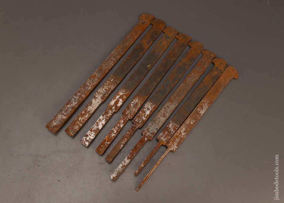 Good User Set of 8 Plow Plane Irons Mixed Maker - 112983