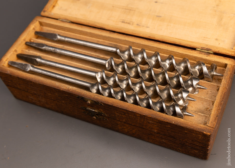 Fine Complete Set of RUSSELL JENNINGS Auger Bits in 3 Tiered Box - 113002