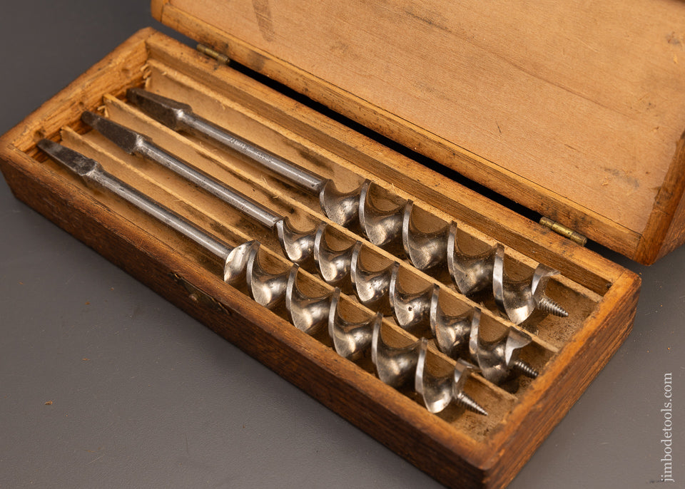 Fine Complete Set of RUSSELL JENNINGS Auger Bits in 3 Tiered Box - 113002