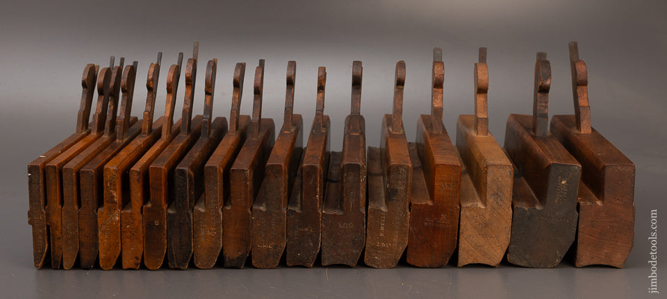 Complete Working Set of 18 Hollows & Rounds Molding Planes 2-18 EVENS - 113010