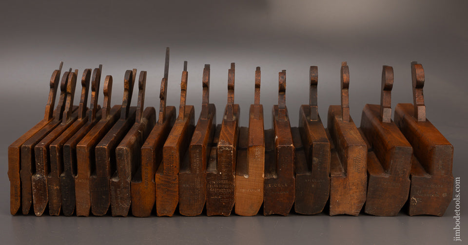 Complete Working Set of 18 Hollows & Rounds Molding Planes 2-18 EVENS - 113020