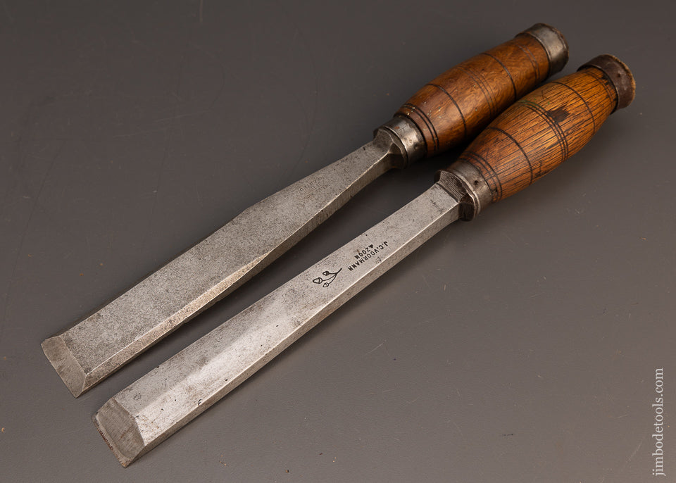 Stunning Pair of Dutch Heavy Framing Chisels 1 1/2 & 1 1/4 Inches - 113026