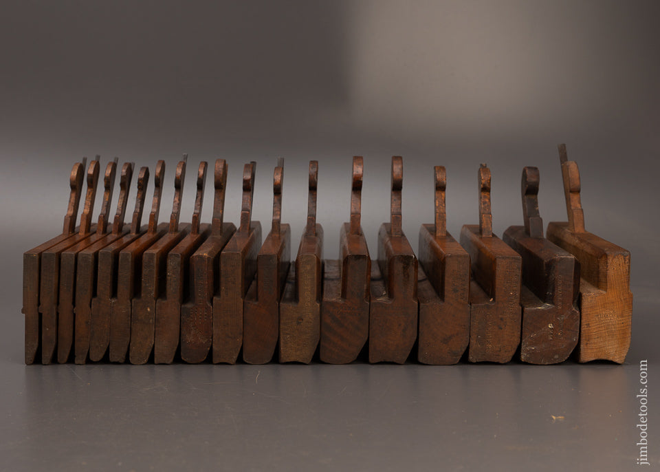 Complete Working Set of 18 Hollows & Rounds Molding Planes 2-18 EVENS - 113043