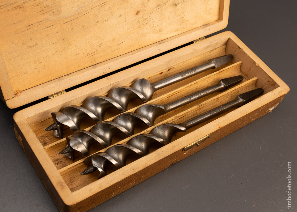 Complete & Fine Set of 13 RUSSELL JENNINGS Auger Bits in Original Three Tiered Box - 113070