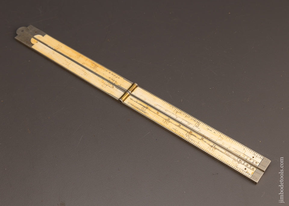 Fine STANLEY No. 87 Ivory & German Silver Folding Rule Ca. 1854-1922 - 113092