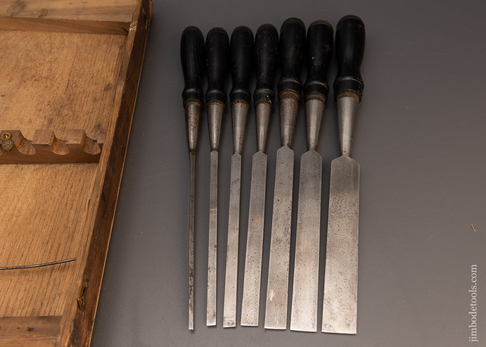 Complete Set of 12 JOHN PRITZLAFF HARDWARE CO. EVERKEEN Chisels - 113129