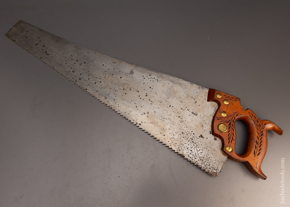 Near New Monster 28 Inch Rip Hand Saw (ATKINS No. 53) for Lee-Coit Andreesen Hardware Co. Omaha - 113174