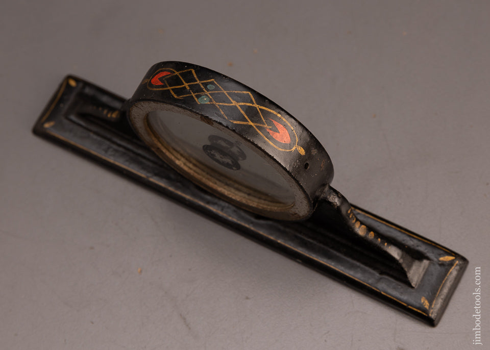 Very Rare E. DUFFY PAT. APL’D FOR Mantle Clock Inclinometer Level with Full Pinstripes EDWARD DUFFY PAWTUCKET, R.I. - 113205G