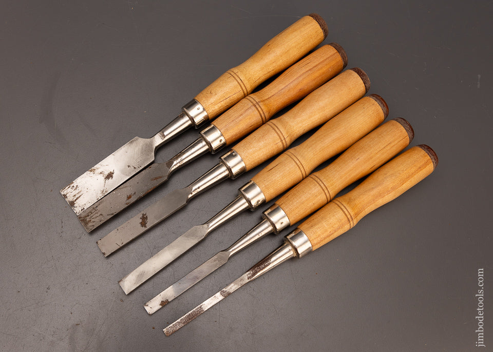 Great User Set of 6 BUCK BROS. Bevel Edge Chisels - 113221