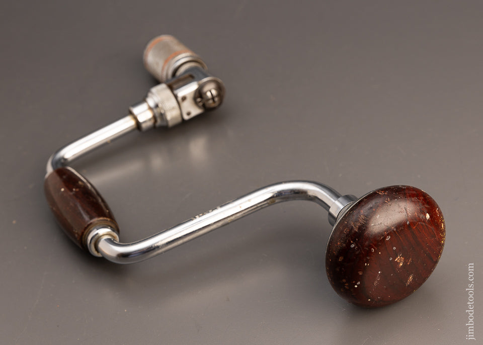 Near Mint 10 Inch STANLEY No. 923 Bit Brace with Rosewood Handles - 113237