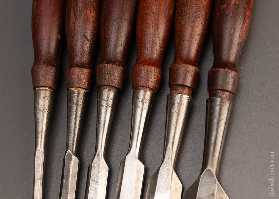Fine Set of 6 STANLEY No. 720 Chisels - 113407