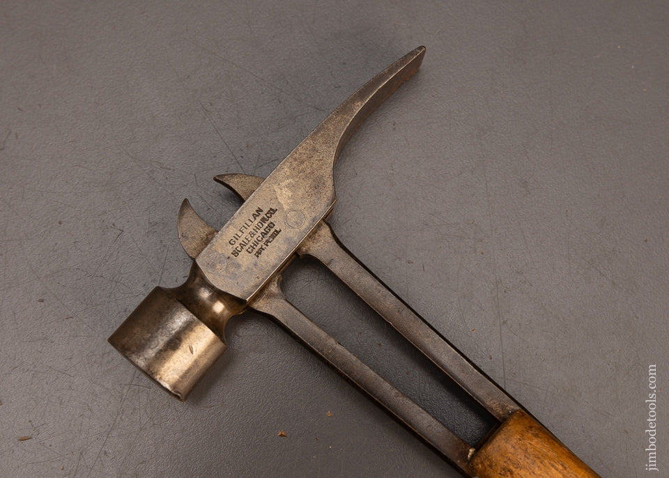 Rare GILFILLAN PATENT Hammer with Nail Puller Head Ca. 1897 - 113519