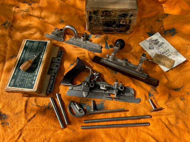 STANLEY No. 45 Combination Plane Near Mint & 100% Complete in Original Box - 113531