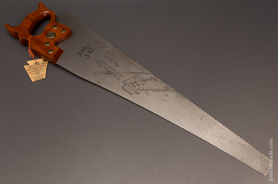 Mint with Wrapper & TAG DISSTON D-8 Hand Saw - 113566